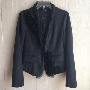 RYU Wool Blend Unique Flattering Blazer Jacket